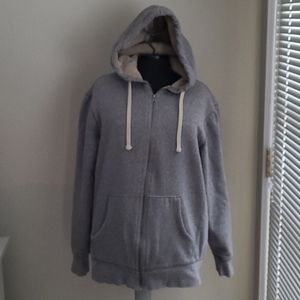 Mens Sherpa lined zip hoodie